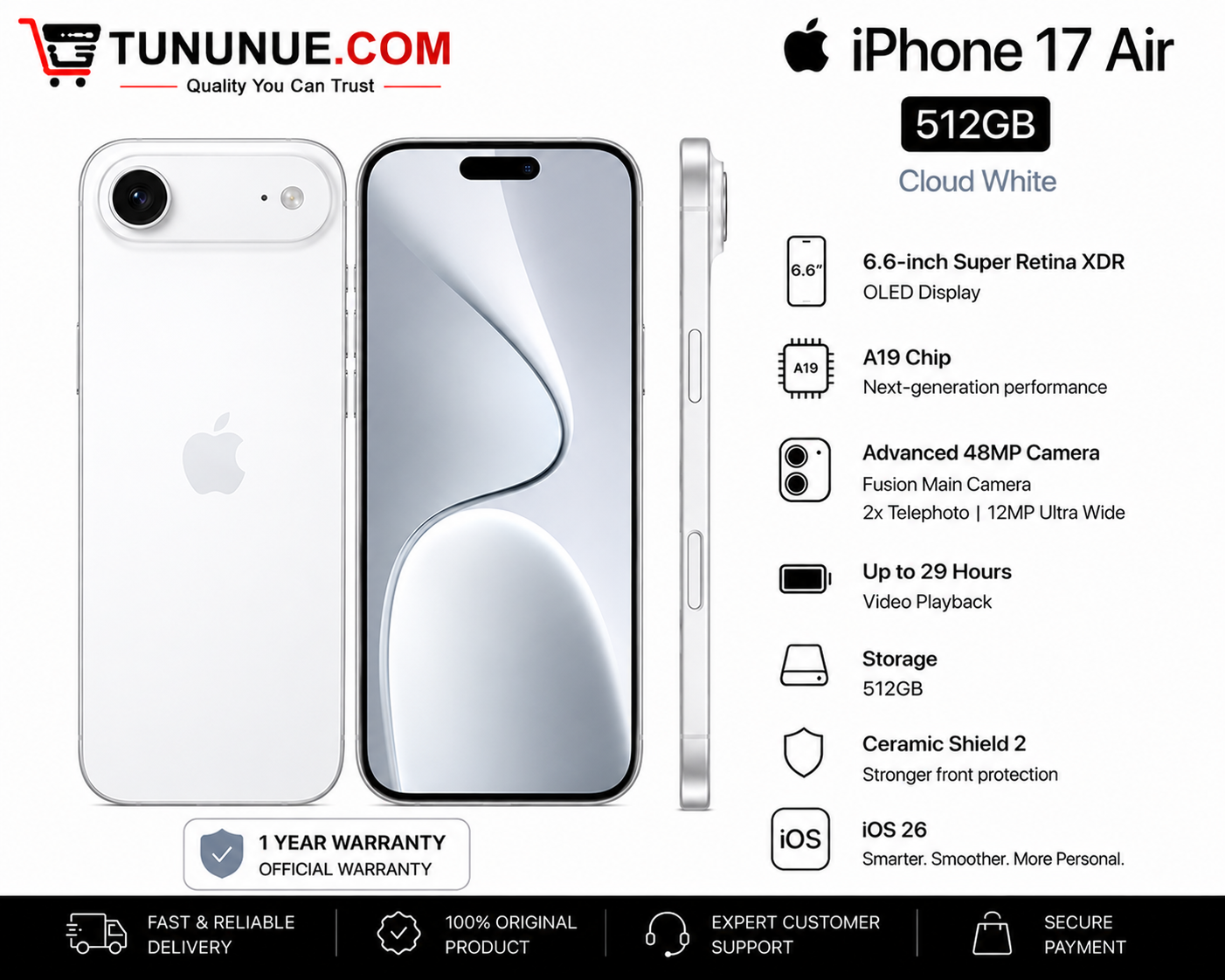 Apple iPhone 17 Air 512GB Brand New