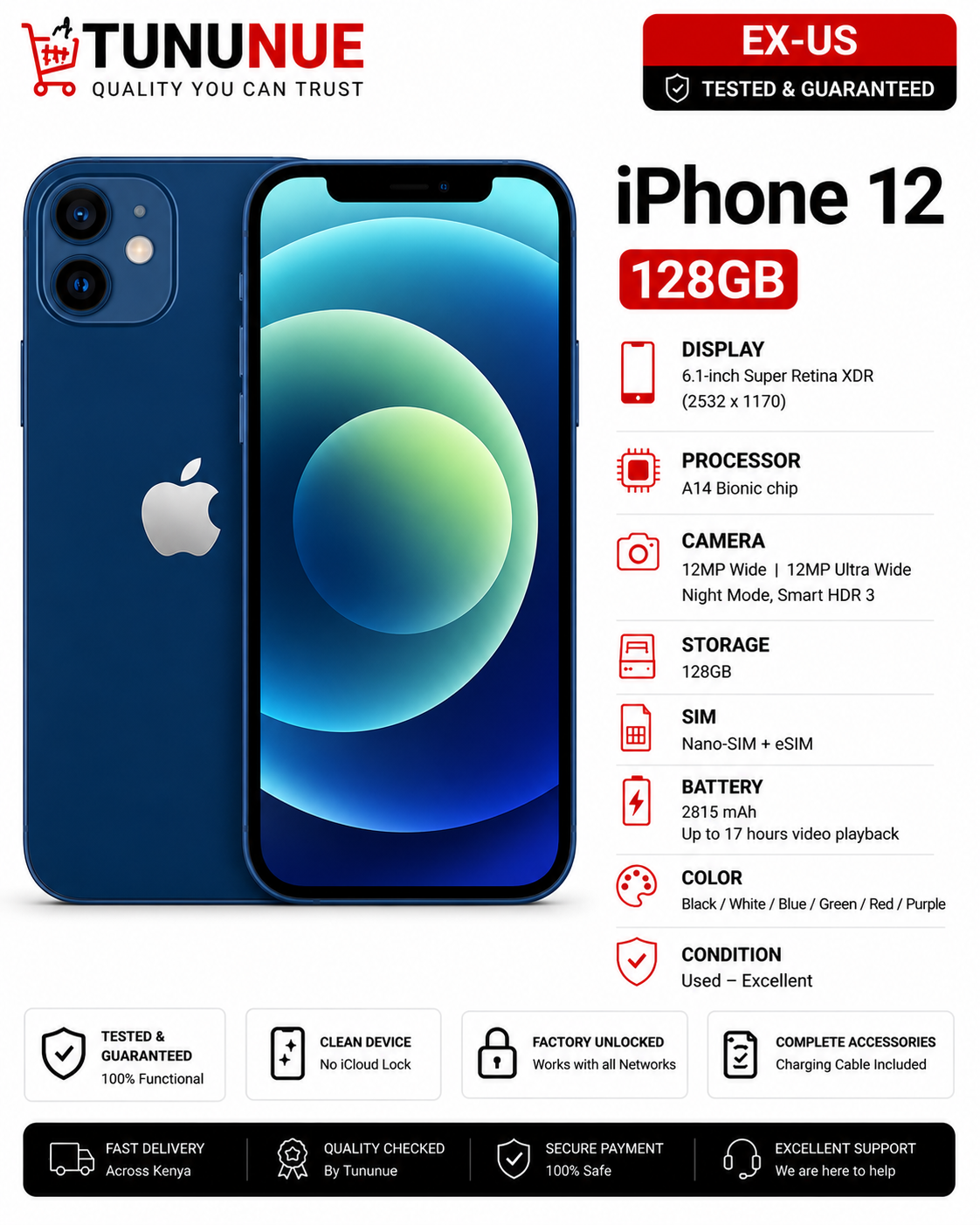 Apple iPhone 12 128GB EX-US