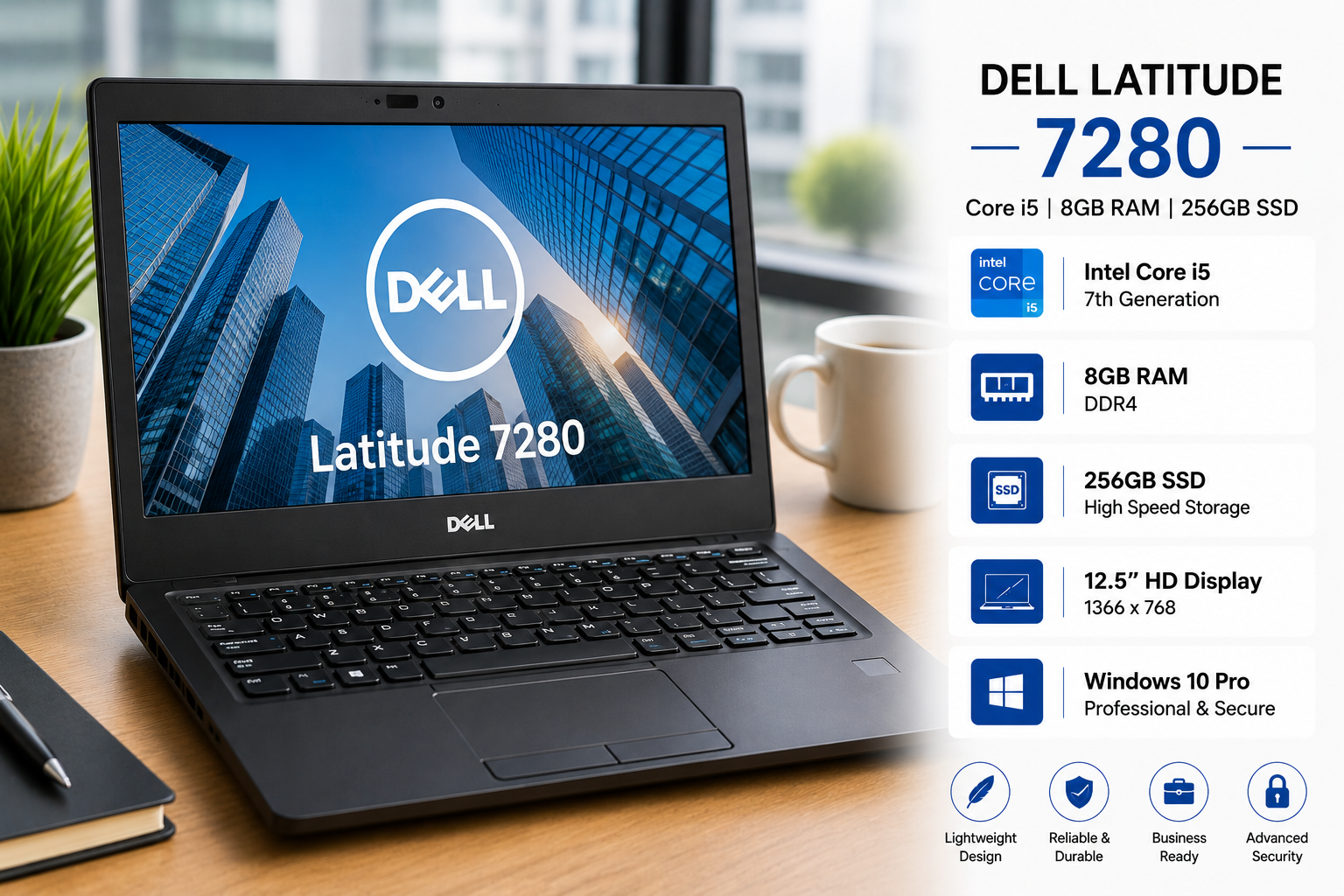 Dell Latitude 7280 Core i5 8GB RAM 256GB SSD - Refurbished
