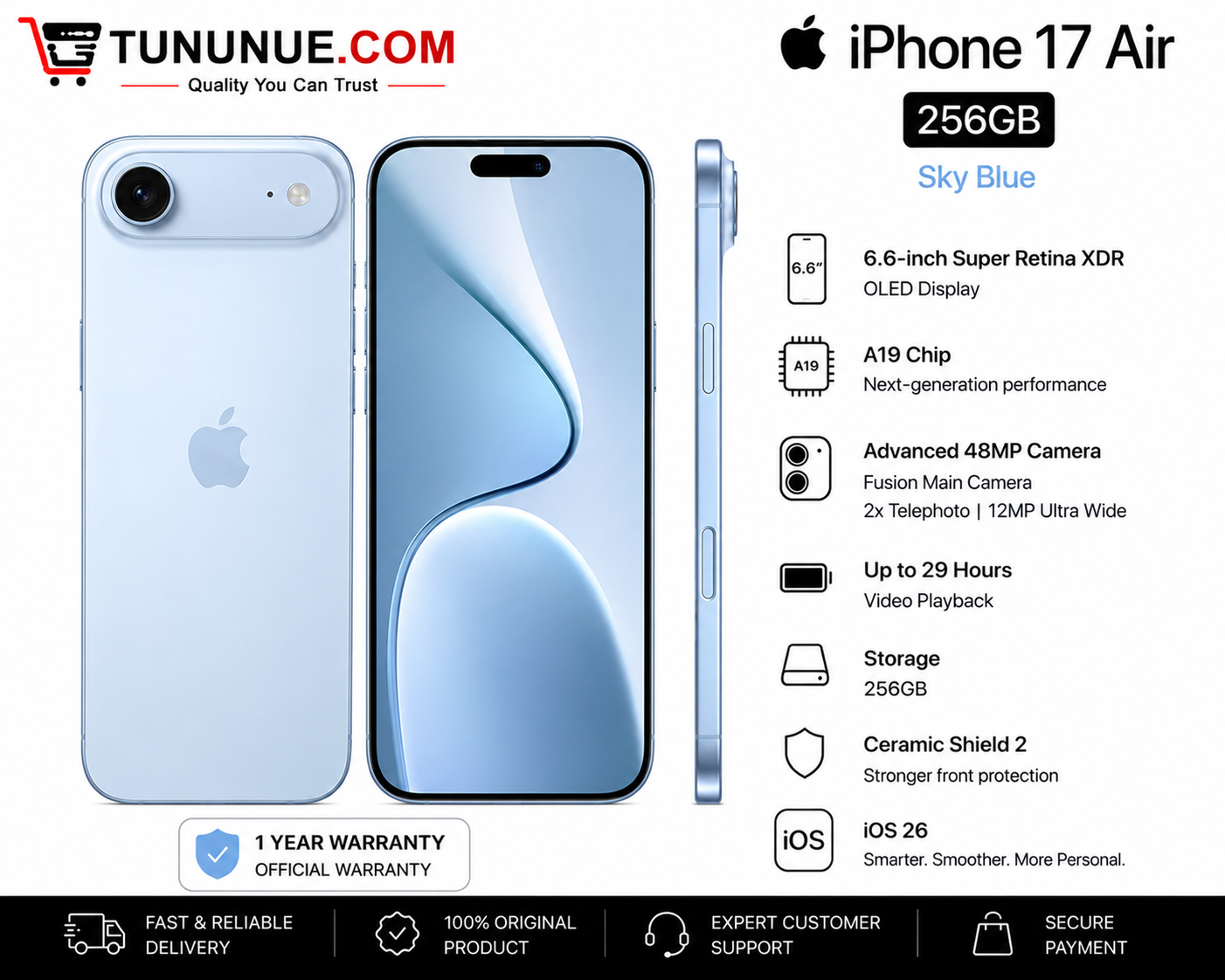Apple iPhone 17 Air 256GB Brand New