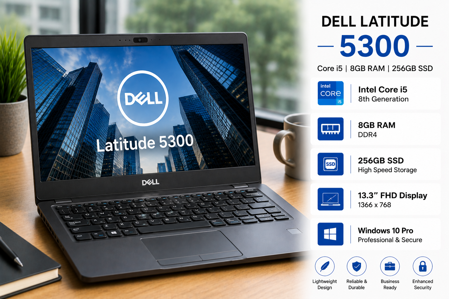Dell Latitude 5300 Core i5 8GB RAM 256GB SSD - Refurbished