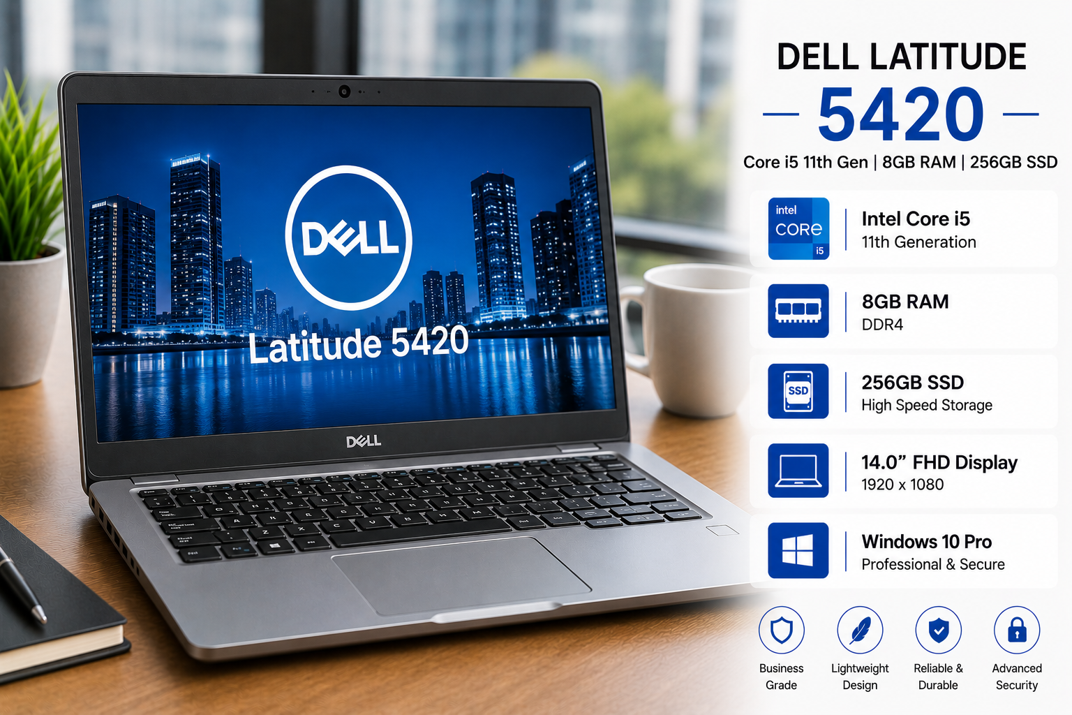 Dell Latitude 5420 Core i5 11th Gen 8GB RAM 256GB SSD - Refurbished