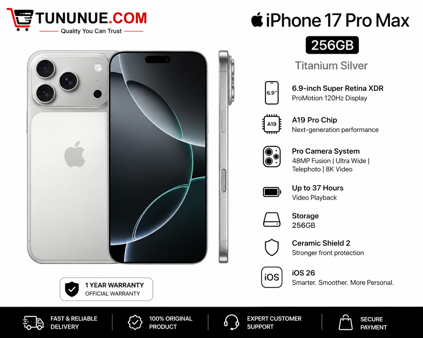 Apple iPhone 17 Pro Max 256GB Brand New