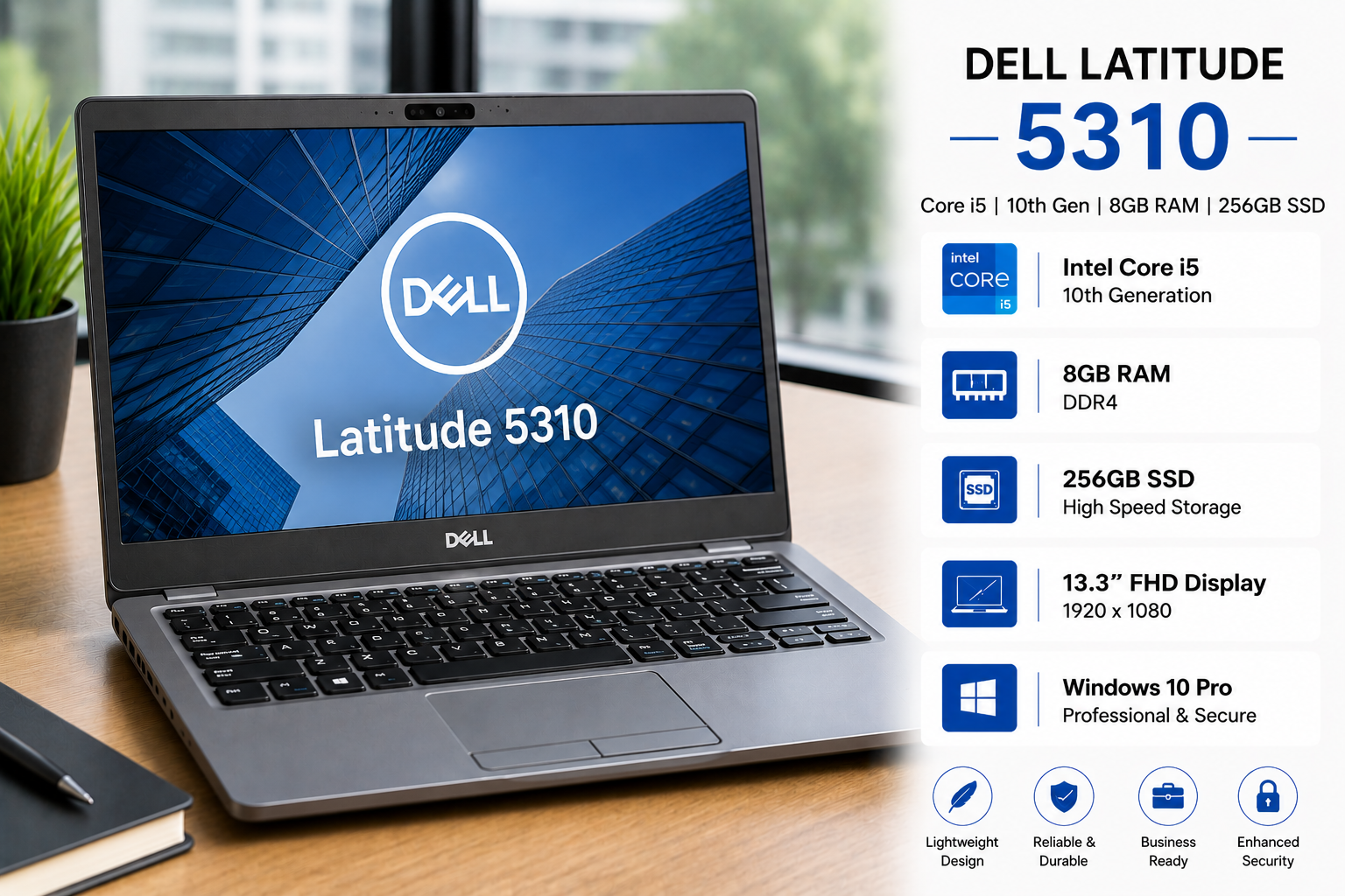 Dell Latitude 5310 Core i5 10th Gen 8GB RAM 256GB SSD - Refurbished