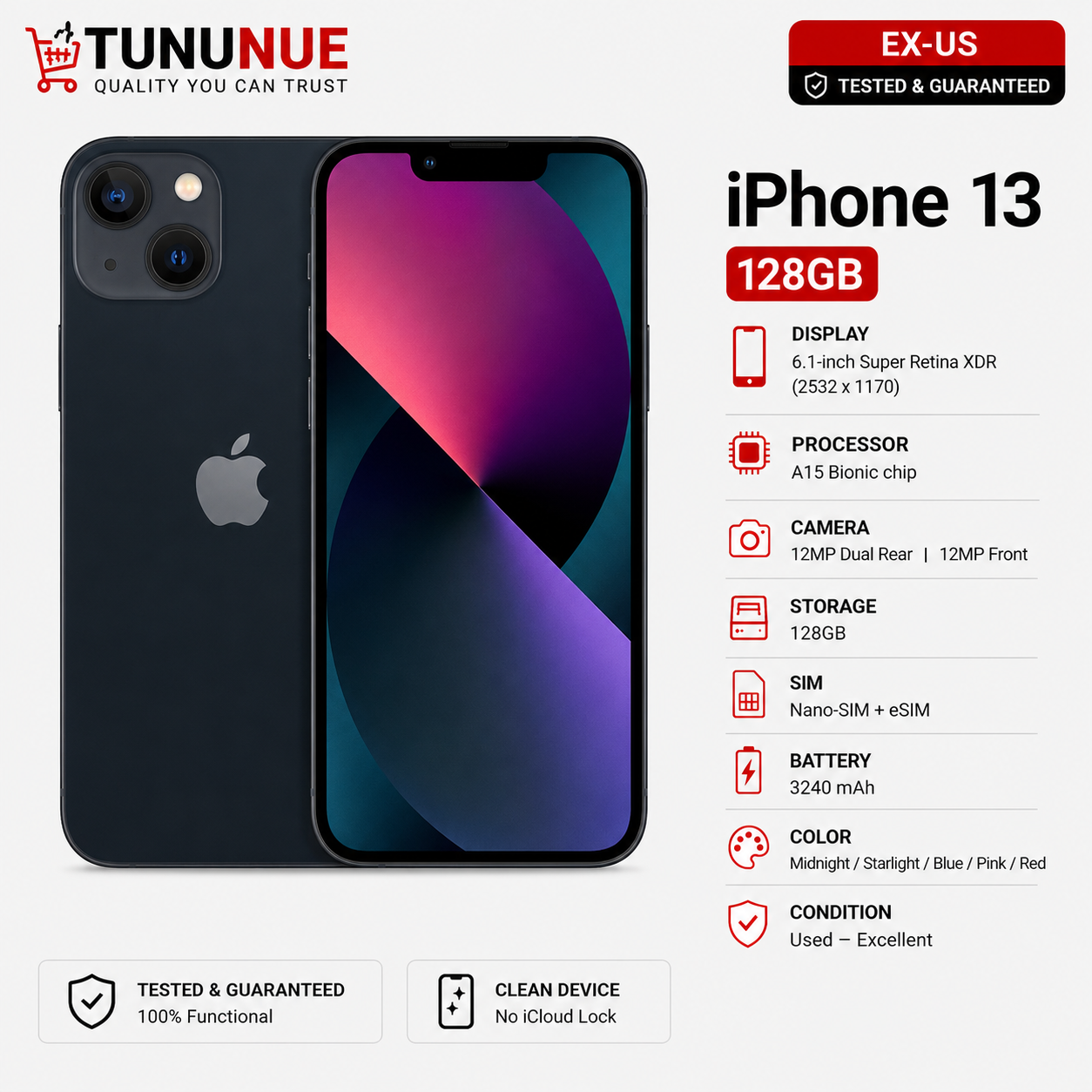 Apple iPhone 13 128GB EX-US