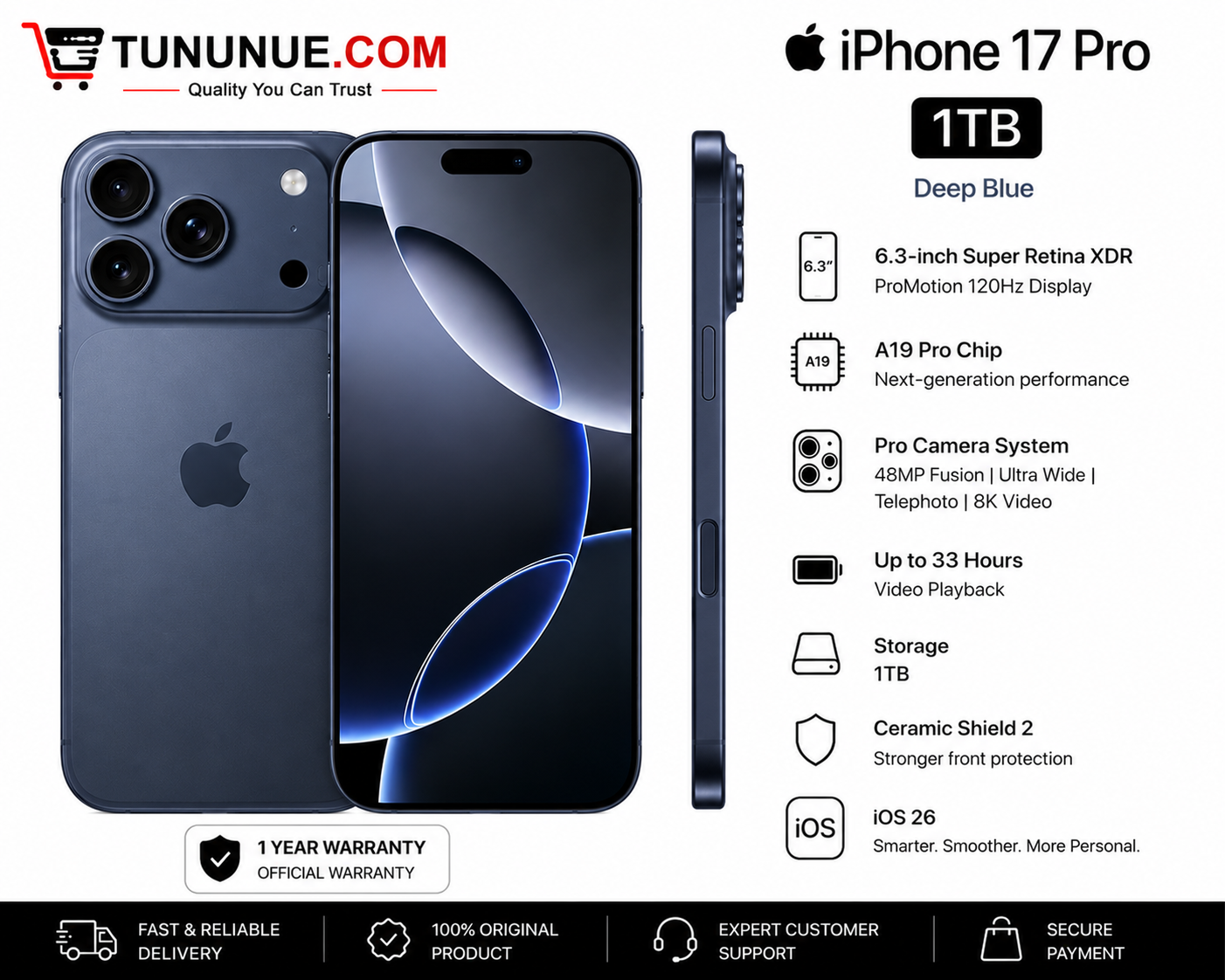 Apple iPhone 17 Pro 1TB Brand New