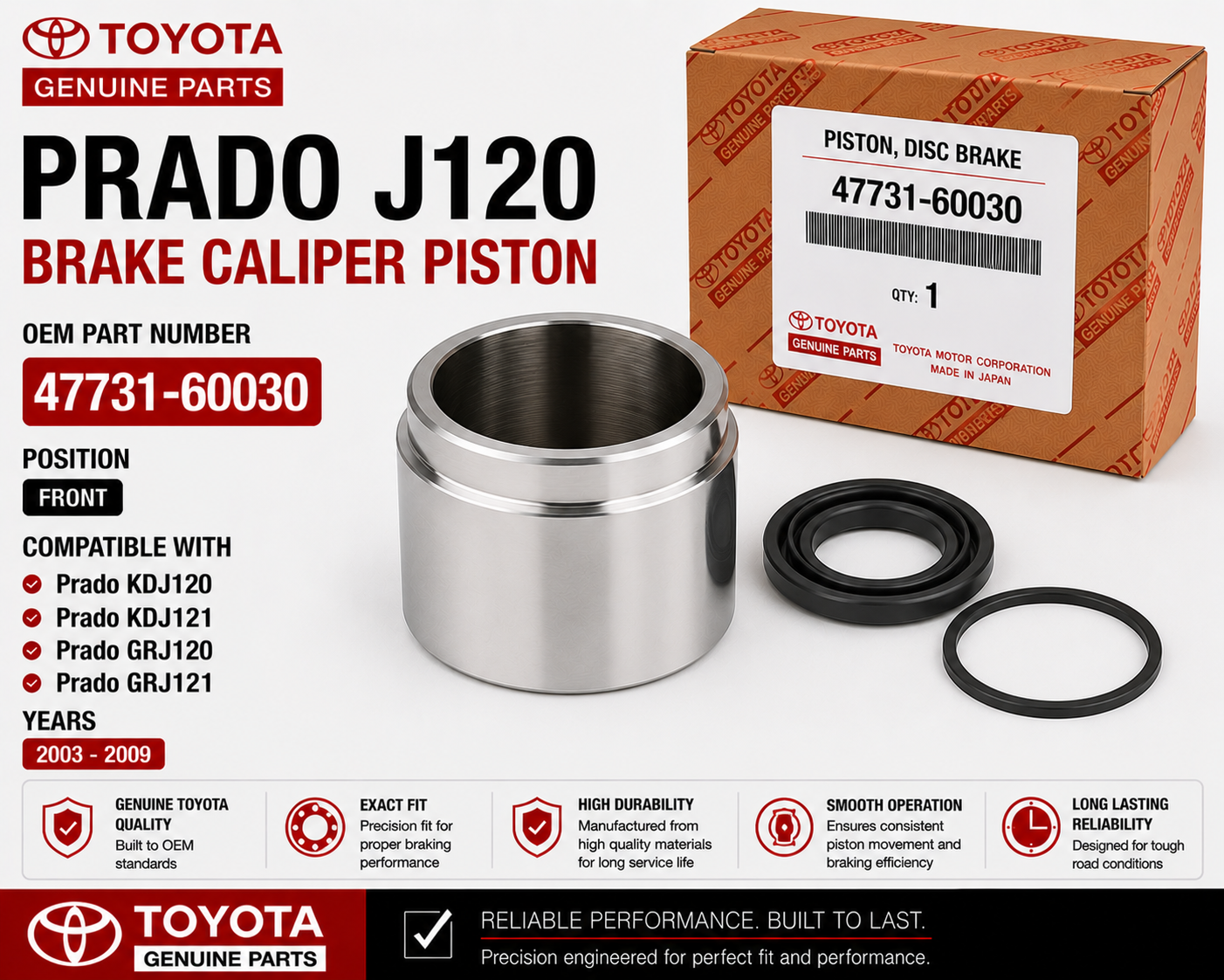 Toyota Prado J120 Brake Caliper Piston 47731-60030
