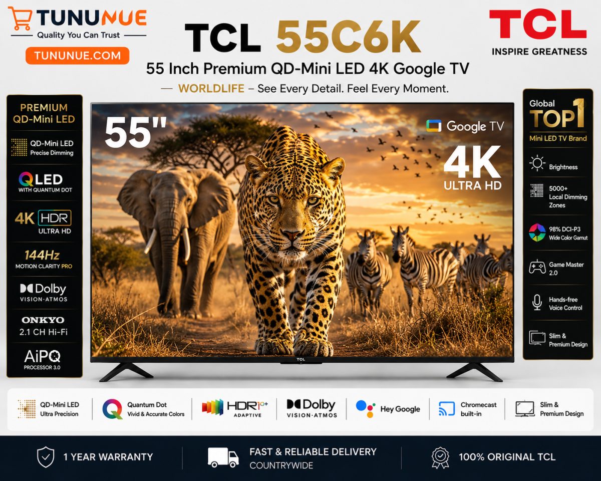 TCL 55C6K 55 Inch Premium QD-Mini LED 4K Google TV