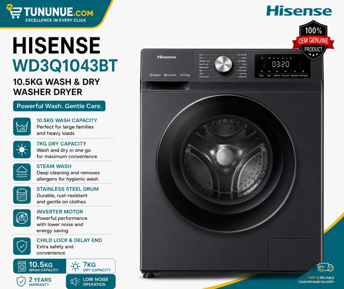 Hisense WD3Q1043BT 10.5KG Washer Dryer