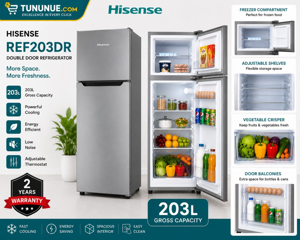 Hisense REF203DR 203L Double Door Refrigerator