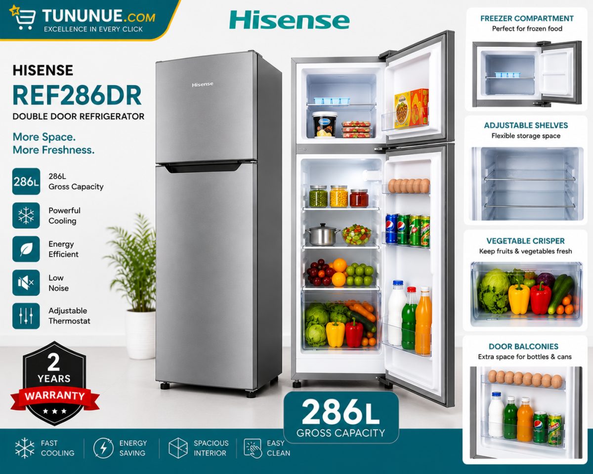 Hisense REF286DR 286L Double Door Refrigerator