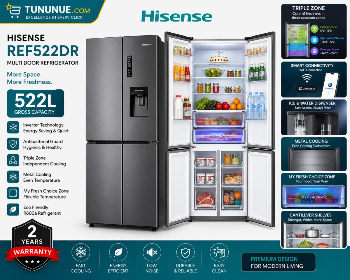 Hisense REF522DR 522L Multi Door Refrigerator