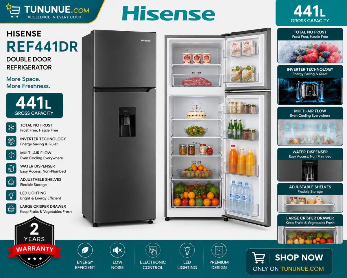 Hisense REF441DR 441L Double Door Refrigerator