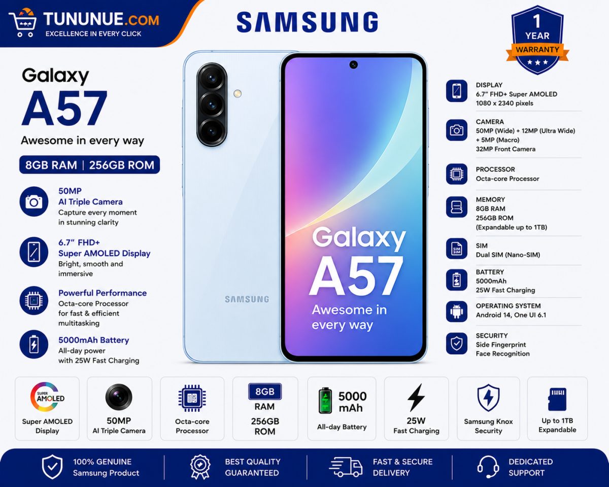 Samsung Galaxy A57 8GB RAM 256GB ROM Brand New