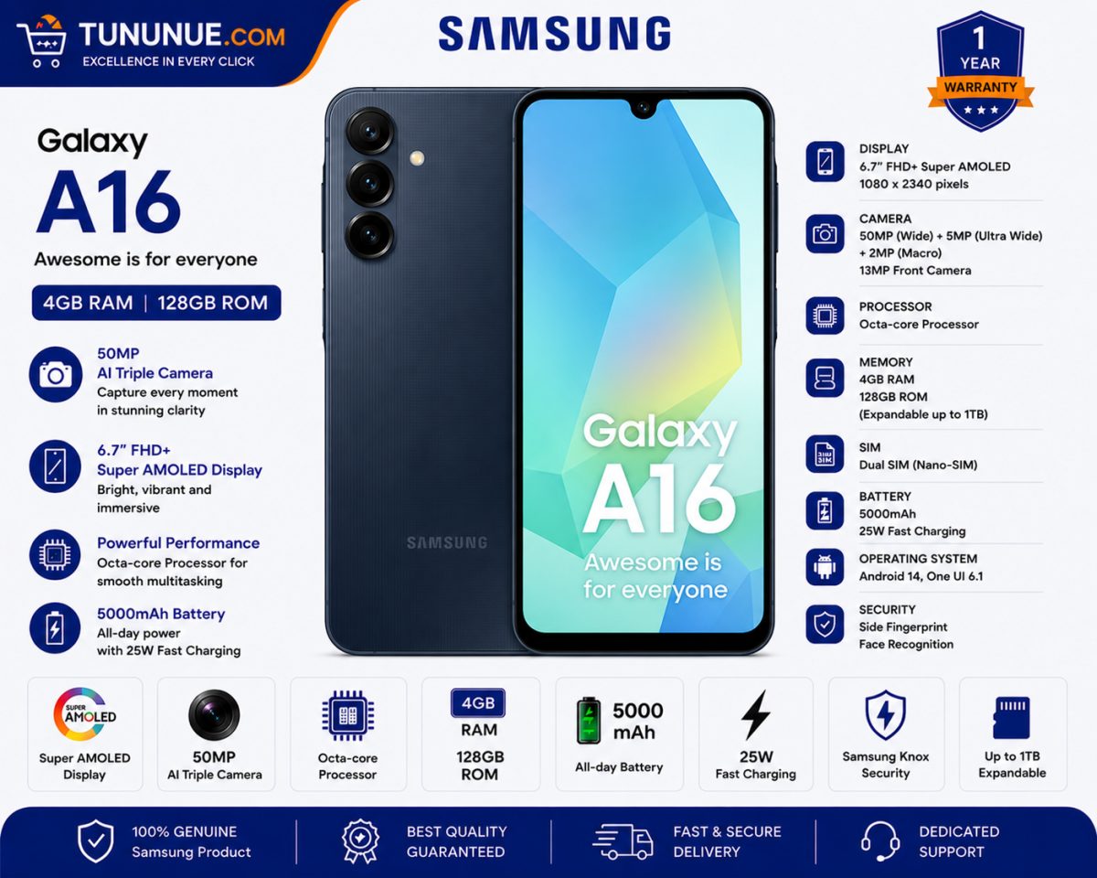 Samsung Galaxy A16 4GB RAM 128GB ROM Brand New