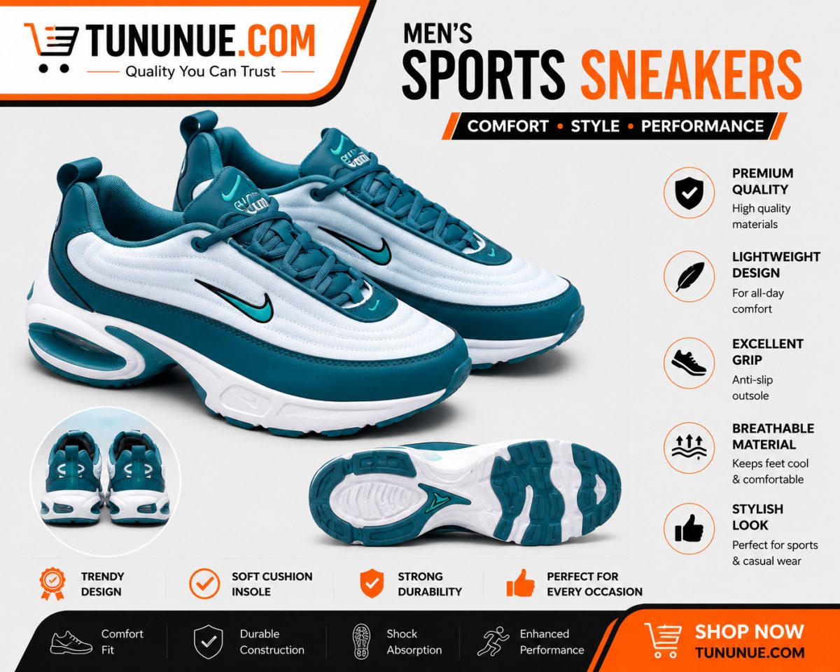Nike Air Max White Teal Sports Sneakers Brand New
