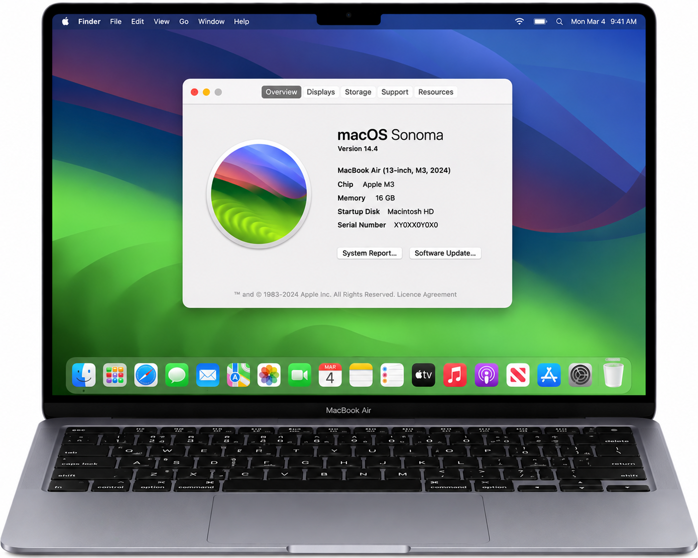 Apple MacBook Air 13 Inch M3 16GB RAM 256GB SSD - Refurbished