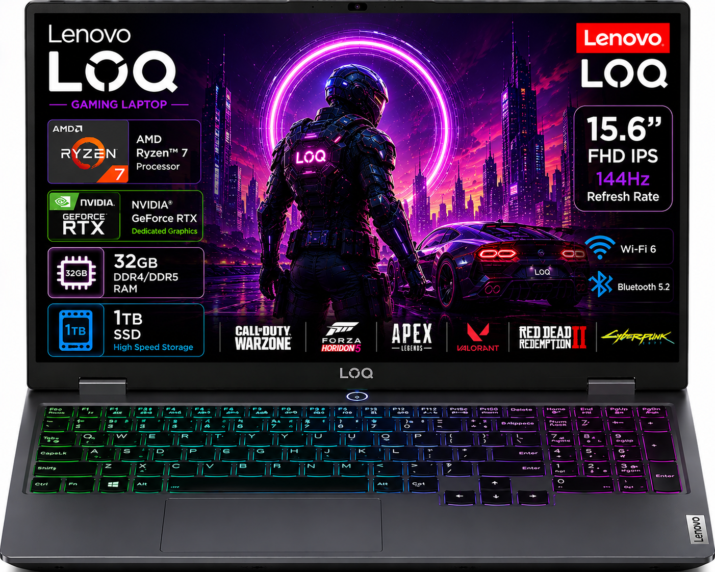 Lenovo LOQ Gaming Ryzen 7 32GB RAM 1TB SSD - New